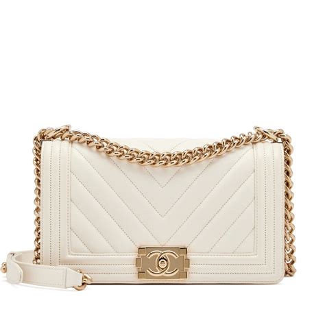 chanel boy chevron caviar ราคา|Chanel Cream White Chevron Quilted Caviar Old Medium Boy.